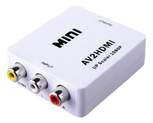 Convertidor Rca A Hdmi Av2hdmi Adaptador 1080p Blanco
