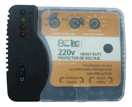 Protector De Voltaje Multiproposito 220v 3hp Tiempo Variable
