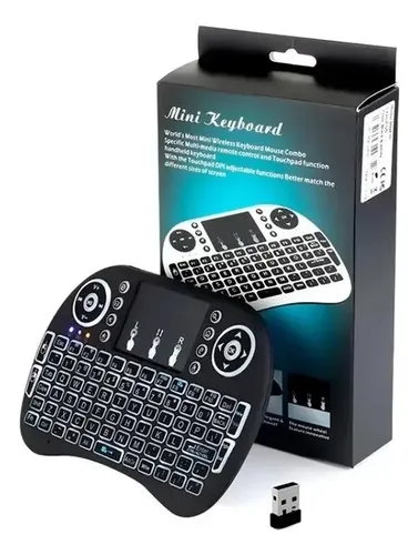 Mini Teclado Keyboard Via Bluethooth, Compatible Con Pc Y Tv Negro
