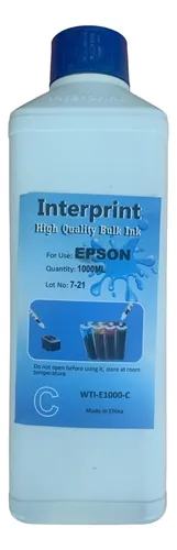 Tinta Epson Interprint 1 Litro Cian Para Impresora Papel Cian