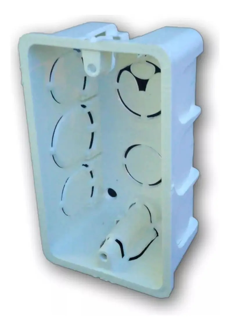 Rectangular 2 x 4 Plastic Network Junction Box with 1/2 and 3/4 Outlets