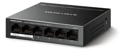 Switch Interruptor Mercusys Ms106lp 6 Puertos Gigabit Poe+