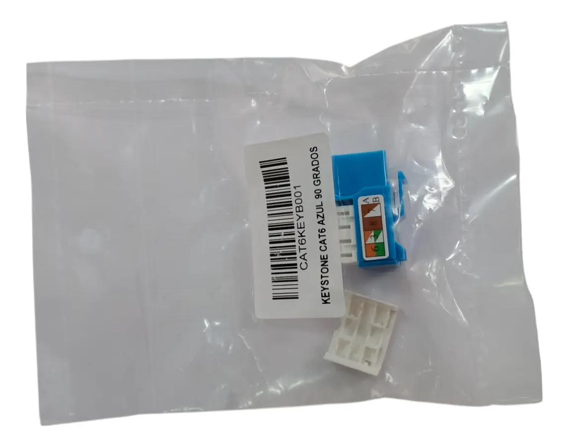 90-Degree Cat6 Network Jack Coupler for Faceplate