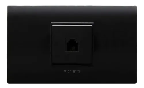 Toma De Telefono Sencilla Rj11 Pickens Color Negro Cantv Negro