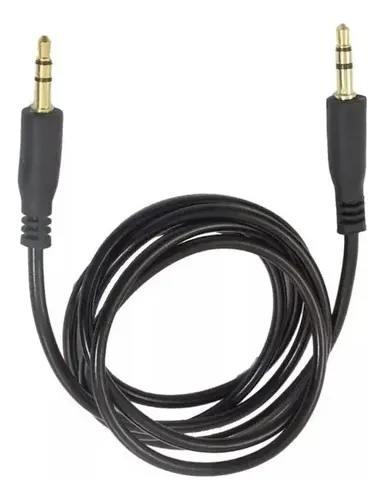 Cable Plug A Plug 3.5mm Negro Doble Banda Stereo 1m