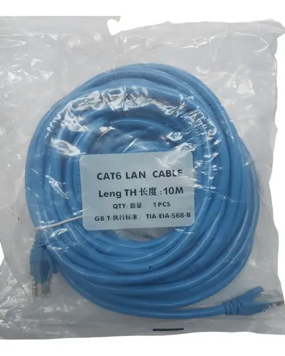Patch Cord Para Red Utp Con Conector Rj45 Cat6 70/30 De 10m