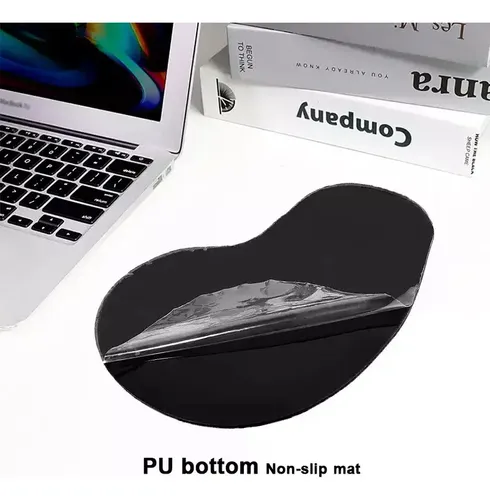 Mouse Pad En Gel Con Soporte Ergonomico De Muñeca Negro Negro