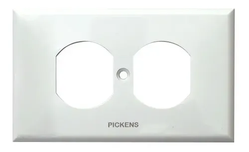 Tapa Pvc Para Tomacorriente Doble Tipo 270 Blanca Blanco