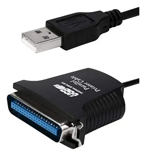 Cable Adaptador Puerto Paralelo A Usb Para Impresora Db25 Negro