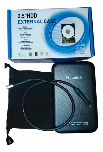 Case Pasa Disco Duro Hdd Ssd 2.5 Usb 3.0 Negro