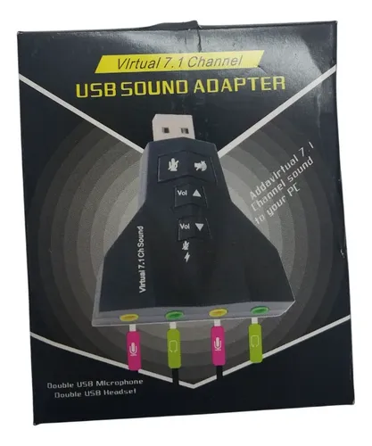 Tarjeta De Sonido Usb Externa Virtual 7.1 3d Tipo Pendrive