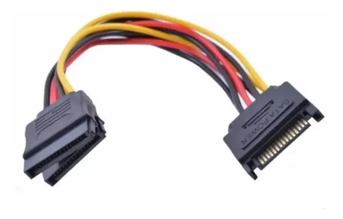 Cable De Corriente Sata 1 Macho A 2 Hembra