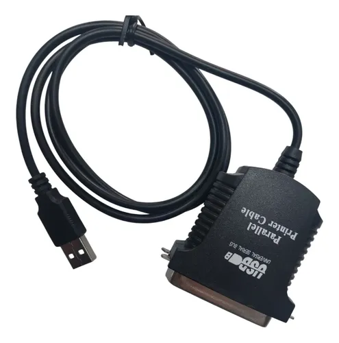 Cable Adaptador Puerto Paralelo A Usb Para Impresora Db25 Negro