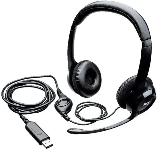 Audifonos Con Micrófono De Cable Usb Logitech H390 Pc Laptop Negro