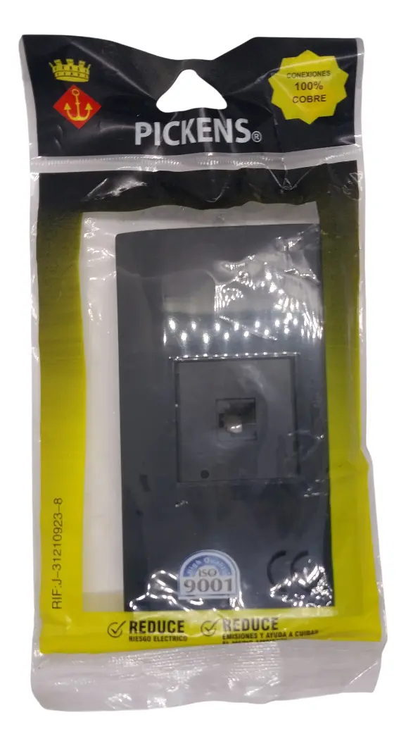 Toma De Telefono Sencilla Rj11 Pickens Color Negro Cantv