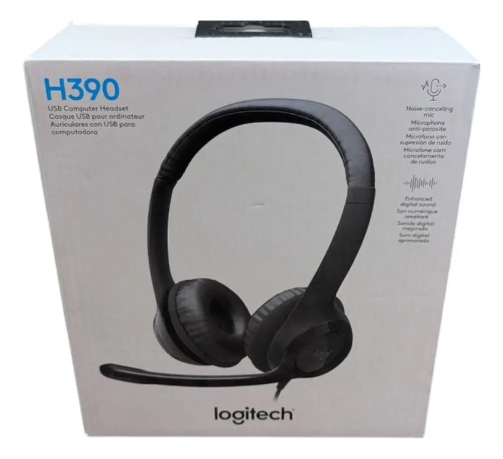 Logitech H390 Wired USB Headset with Microphone for PC and Laptop
