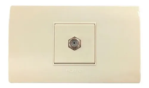 Toma Para Cable Coaxial Tv Beige Pickens Para Empotrar Inter Beige