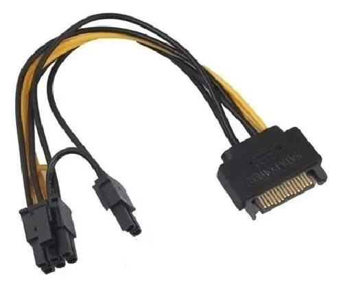 Adaptador Doble Sata 8 (6+2) Pines Para Tarjeta De Video