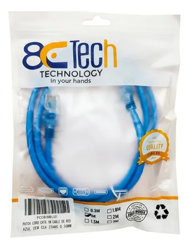 Cable Patch Cord Cat6 70/30 1 Metro Alta Calidad 1m
