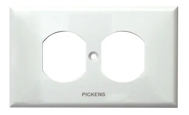 Tapa Pvc Para Tomacorriente Doble Tipo 270 Blanca