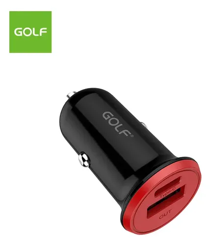 Cargador Para Carro Usb Tipo A Y Tipo C Cenicero 12v 18w Negro
