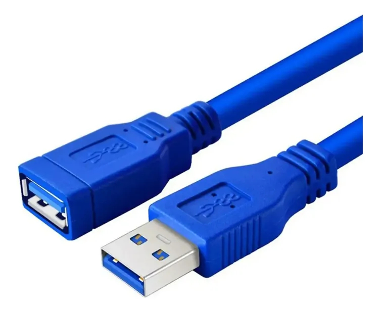 Cable 3 Metros 3.0 Tipo Usb Macho A Hembra Extensión Azul Azul