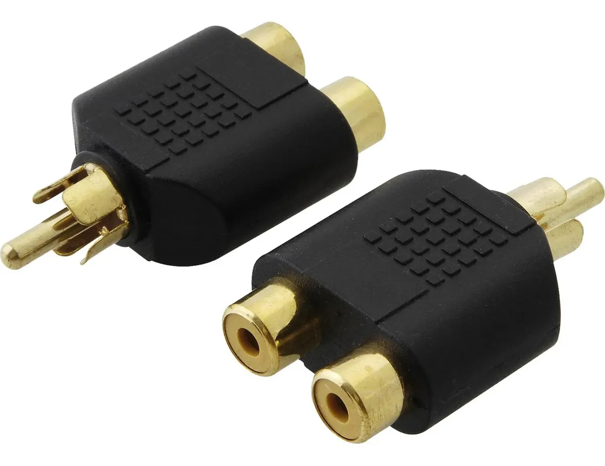 RCA Y Audio Adapter, 2-to-1 Converter