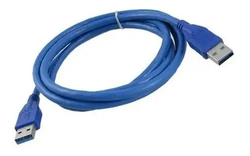USB Type-A Male-to-Male Data Transfer Cable for Drives, Blue