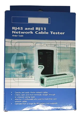 Lan Tester Probador Para Cables Utp De Red Rj45 Y Rj11