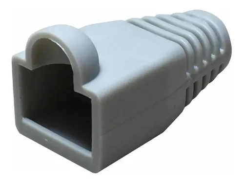 Bolsa De 100 Botas Protectoras Utp Conector Rj45 Cat5 Y Cat6 Gris