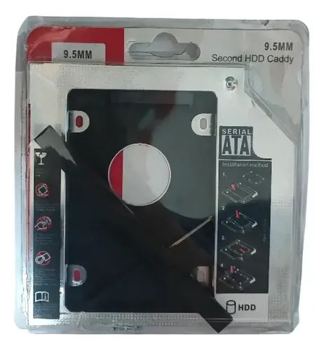 Caddy Hdd Ssd Adaptador Disco Secundario Por Dvd 9,5mm