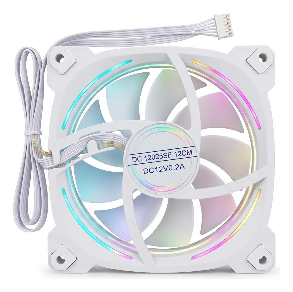 Fan Cooler Ventilador Para Case Gamemax 12v Blanco 6 Pin