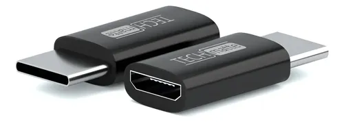 Convertidor Adaptador De Tipo C A Micro Usb (datos, Fotos) Negro