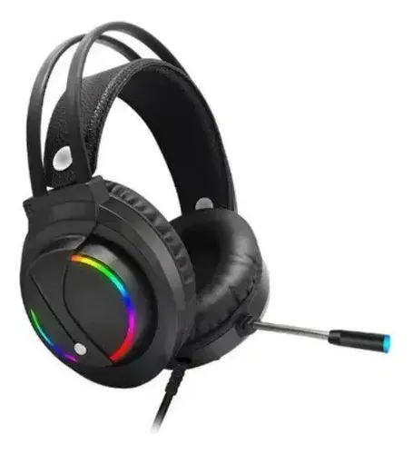 Audífonos Gamer Super Bass K1 Luces Rgb Negro