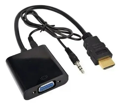 Cable Adaptador Convertidor Hdmi A Vga Cable Auxiliar Audio