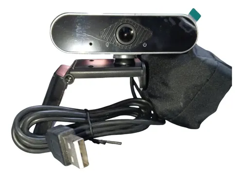 Camara Web Full Hd 1080p Con Micrófono Webcam 1080p + TriPod Gris