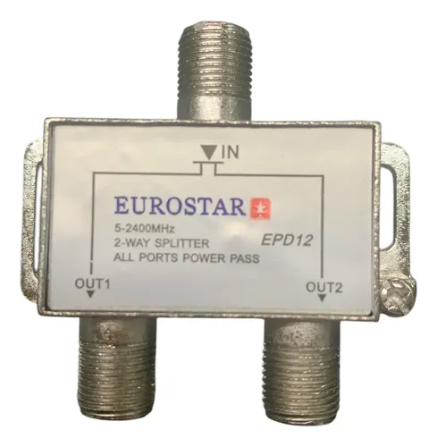 Splitter Divisor De Señal Coaxial De 2 Vías 5-2400mhz Alta