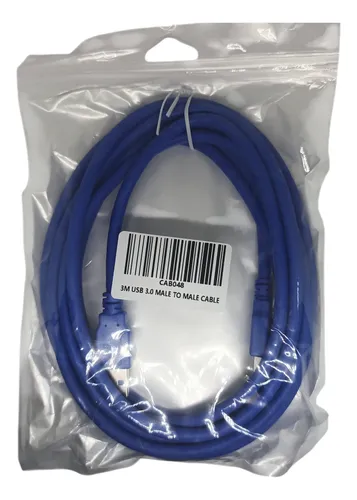 Cable Usb Cable 3.0 3m Macho Macho Azul Azul
