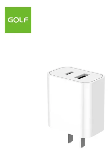 Cargador Celulares Quick Charge 3.0 Usb Tipo A Y Tipo C 20w Blanco