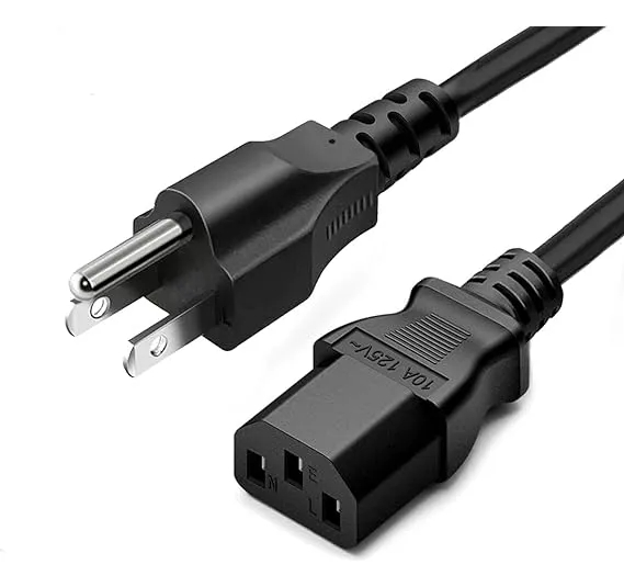 Cable Poder Corriente Fuente Cpu Computadora Tv Monitor 1.5m