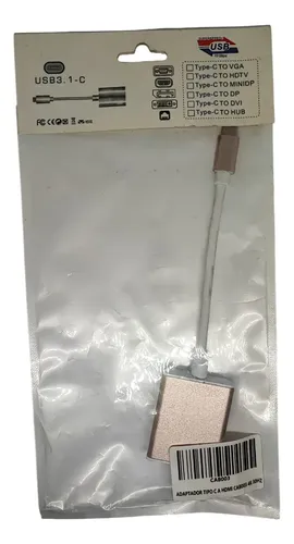 Convertidor Adaptador Video Usb Tipo-c Macho A Hdmi Hembra