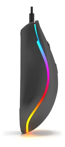 Mouse Bajeal D1 Con Cable 3 Botones Usb Negro Rgb Gamer Negro