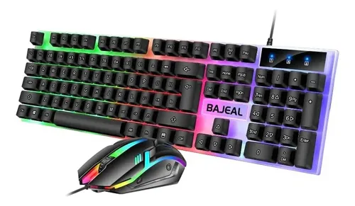 Teclado Y Mouse Bajeal T350 Qwerty Ing. Gamer Negro