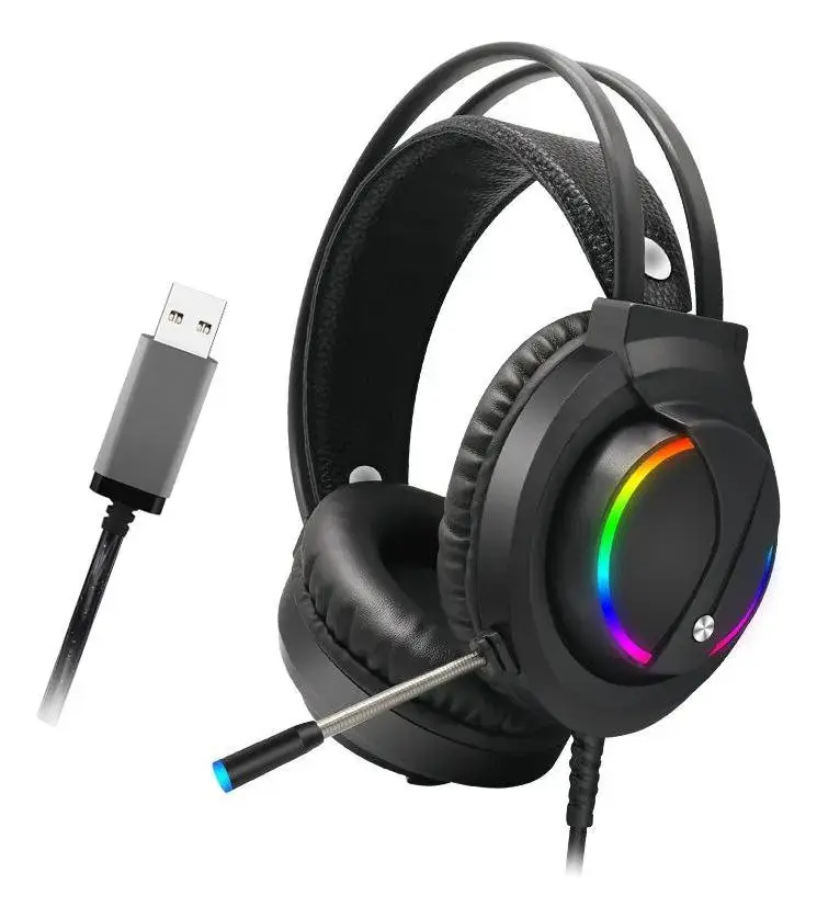 Audífonos Gamer Super Bass K1 Luces Rgb