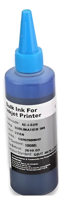 Pote De Tinta Recarga Cartucho Impresoras Epson De 120 Ml Cian