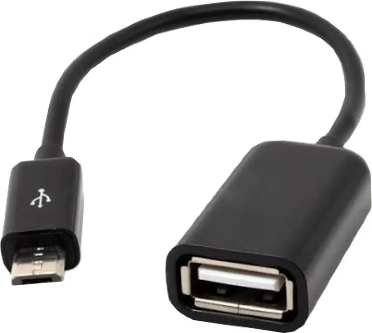 Cable Otg Micro Usb Macho A Usb Hembra Adaptador Otg Celular Negro