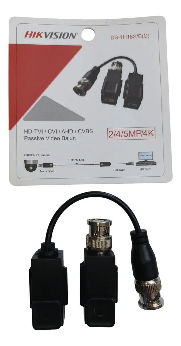 Pair of Hikvision Passive CCTV HD/HDTVI/HDCVI/AHD UTP Baluns