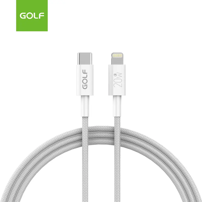 Cable Para iPhone Lightning A Tipo C Pd + 20w Rapido Golf Blanco