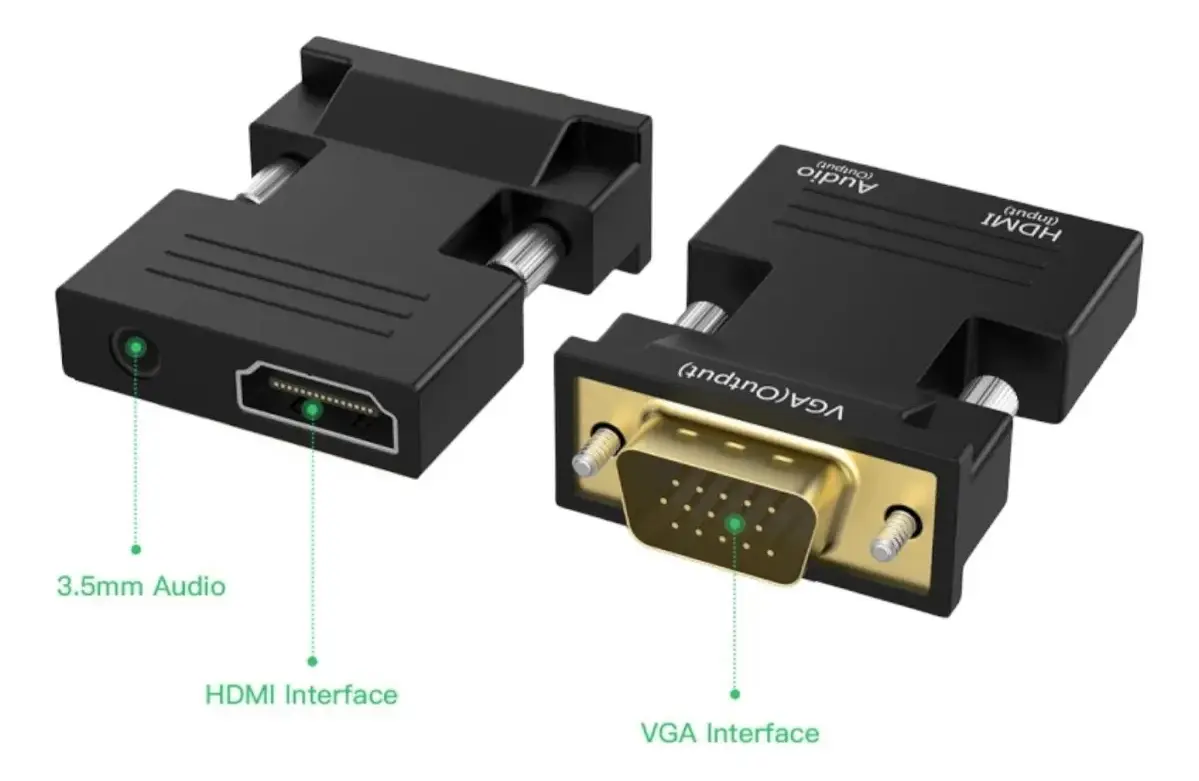 HDMI to VGA Converter for VGA Monitor, Black