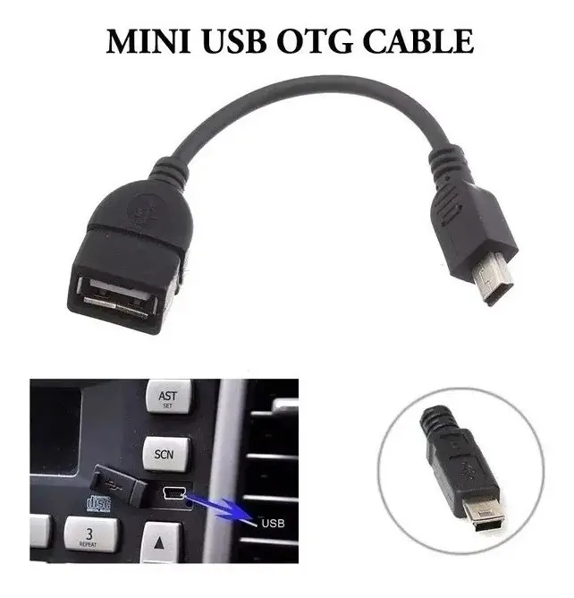 Cable Otg Mini Usb Macho A Usb Hembra Para Chery, Video Bean